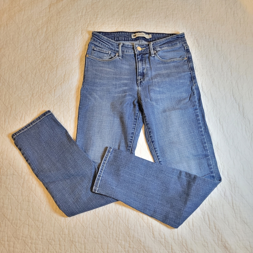 Levi's Mid Rise Skinny 5pocket Basic Essential Plain Jeans Size 6